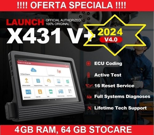 Tester Auto Profesional Launch X431 V+ Generatia4 cu tableta antisoc 10.1 Inch, Licenta Nelimitata