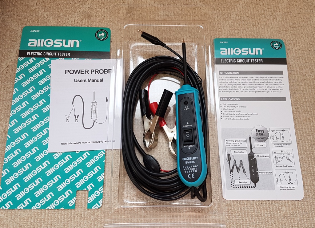 Tester circuit electric auto All-Sun EM285 – sonda electrica 6-24V DC