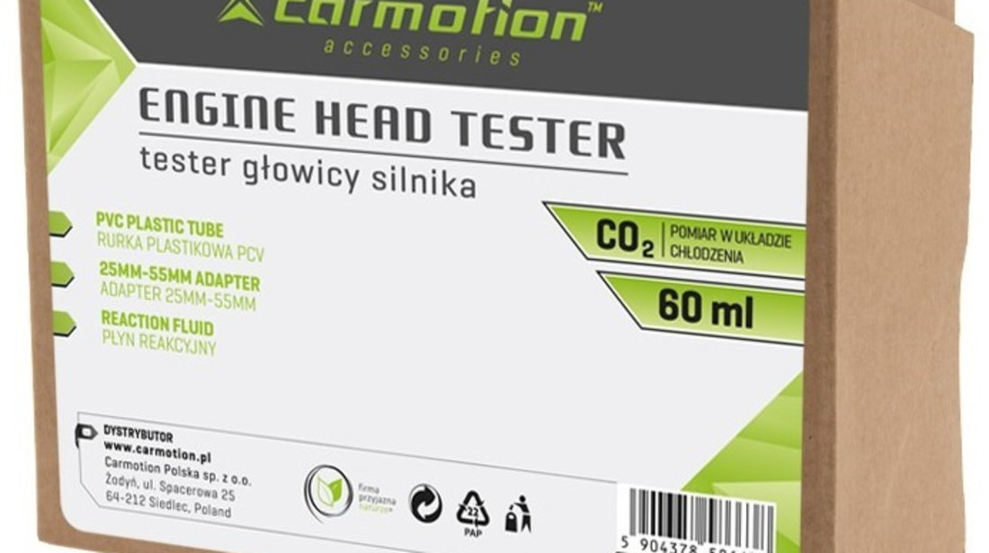 Tester De Scurgeri Garnituri Cap Co2 + 60 ML Lichid De Reactie + Adaptor 25-55 MM Carmotion 58663