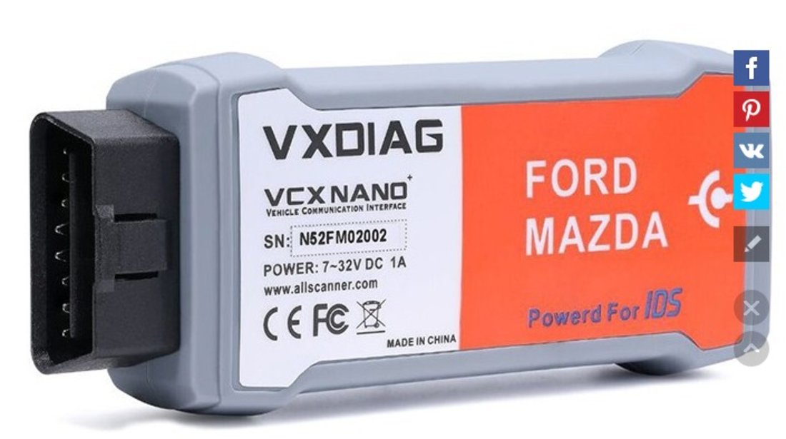 Tester diagnoza auto VXDIAG -FORD VCM2 si MAZDA , vcx nano