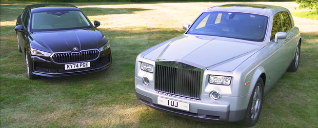 Testul de 50.000 de lire sterline: Versus intre o Skoda Superb noua si un Rolls-Royce Phantom la mana a doua