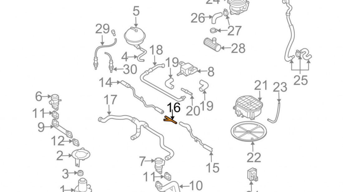 Teu Furtun Spalator Oe Volkswagen 2D0129737A