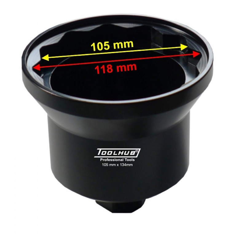 TH-10028 Cheie tubulara pentru butuc 105mm, stelata in 12 laturi
