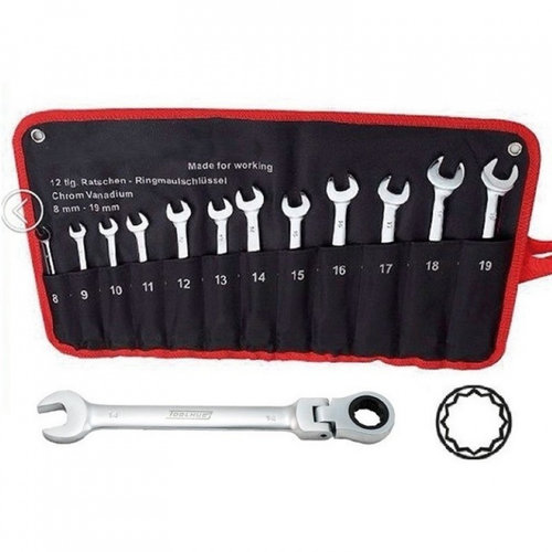 TH-1173 Set de cheie combinate cu clichet