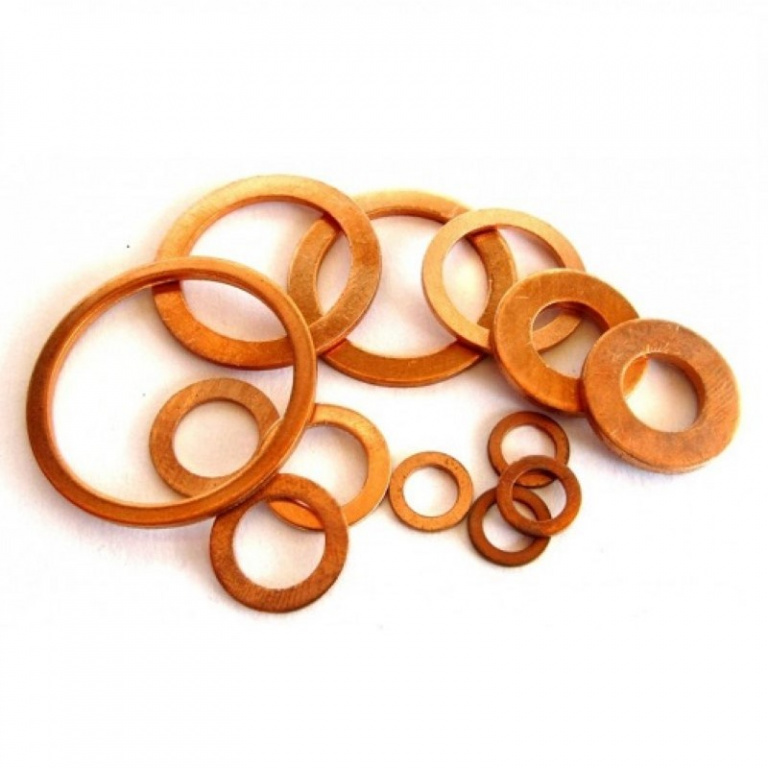 TH-9829-M1671 Set 10 saibe M16 x 7.5 x 1.5mm din cupru pentru injectoare diesel Common Rail