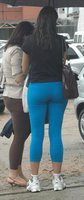 Click image for larger version

Name:	Candid of a woman in black shirt and blue tights wearing g-string underneath.jpg
Views:	1071
Size:	64.0 KB
ID:	1704860