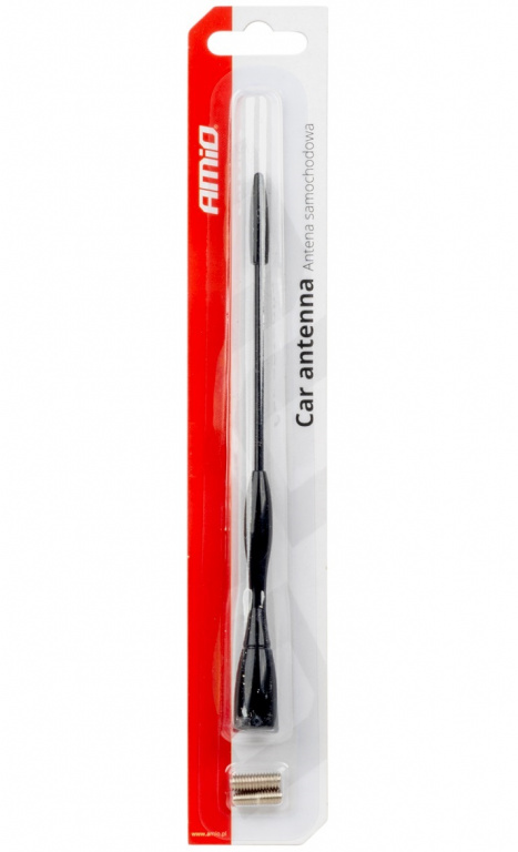 Tija Antena Auto Catarg Din Aluminiu 16 cm Cu Adaptoare 5/6mm Negru Amio ANTM04 01052