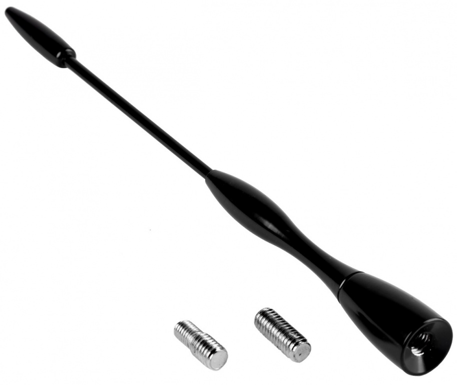 Tija Antena Auto Catarg Din Aluminiu 16 cm Cu Adaptoare 5/6mm Negru Amio ANTM04 01052