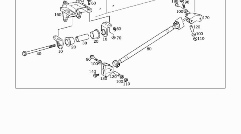 Tija timonerie schimbator viteze Mercedes Actros (poz.80) MERCEDES OE 941 280 01 55