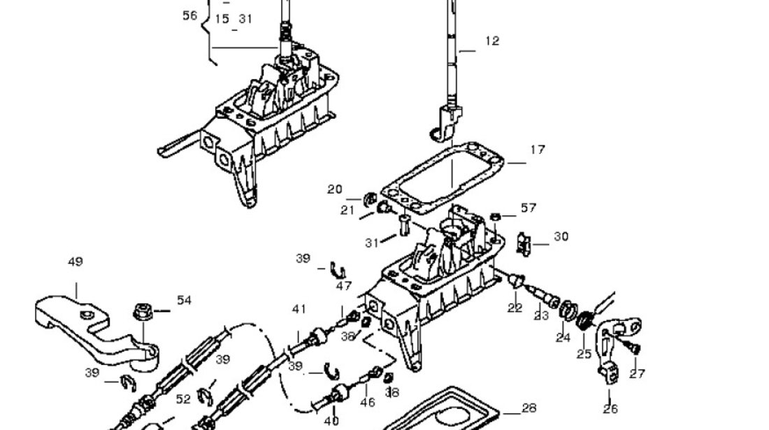 Timonerie cutie viteze (cablu) Vw Touareg 2,5 TDI VW OE 7L6711265C