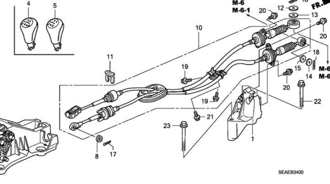 Timonerie schimbator viteze Honda Accord VIII HONDA OE 54310SDAL02