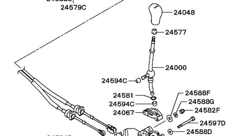 Timonerie schimbator viteze Mitsubishi Outlander I MITSUBISHI OE MR580313