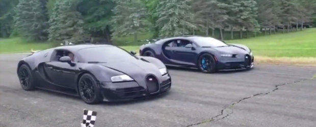 Toata lumea astepta cursa asta. Liniuta intre Bugatti Veyron si Bugatti Chiron