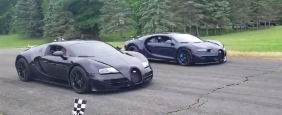 Toata lumea astepta cursa asta. Liniuta intre Bugatti Veyron si Bugatti Chiron