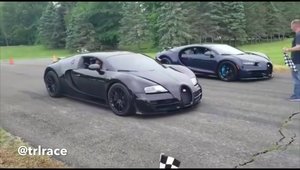 Toata lumea astepta cursa asta. Liniuta intre Bugatti Veyron si Bugatti Chiron