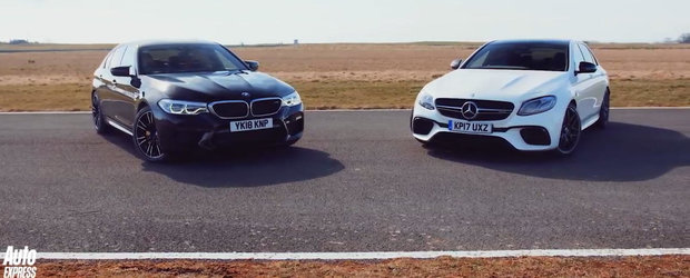 Toata lumea astepta sa vada duelul asta: noile BMW M5 si Mercedes E63 AMG S se intrec pe circuit!