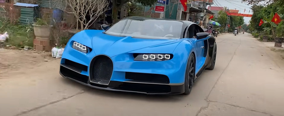 Toata lumea crede ca-i bogat si are un Bugatti de 2.4 milioane euro, dar masina pe care o conduce a fost construita in spatele casei
