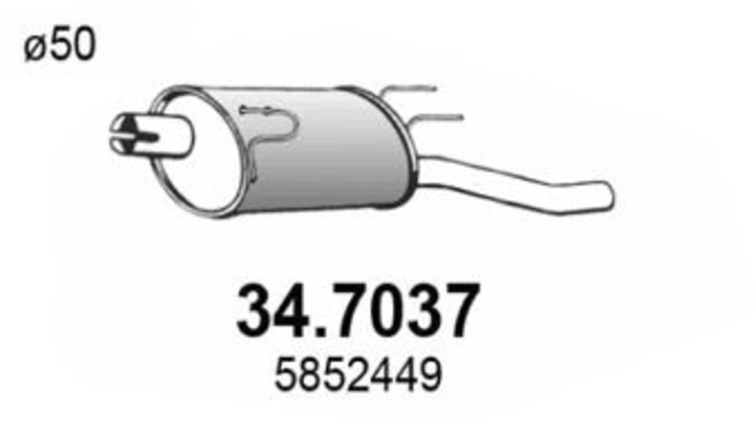 Toba esapament finala ALFA ROMEO 159 Sportwagon (939) (2006 - 2011) ASSO 34.7037 piesa NOUA