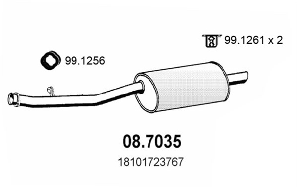 Toba Esapament Finala Asso Bmw 08.7035