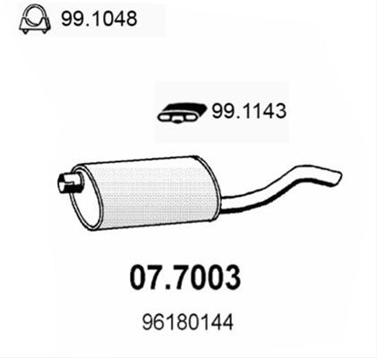 Toba Esapament Finala Asso Chevrolet 07.7003