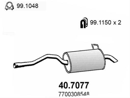 Toba Esapament Finala Asso Nissan 40.7077