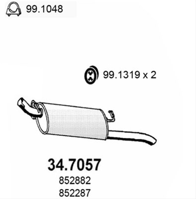 Toba Esapament Finala Asso Opel 34.7057