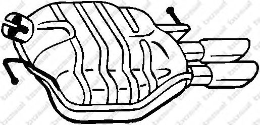 Toba esapament finala AUDI A4 (8K2, B8) (2007 - 2015) BOSAL 105-031 piesa NOUA