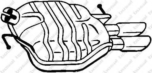 Toba esapament finala AUDI A4 (8K2, B8) (2007 - 2015) BOSAL 105-031 piesa NOUA