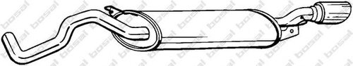 Toba esapament finala AUDI TT (8N3) (1998 - 2006) BOSAL 281-505 piesa NOUA