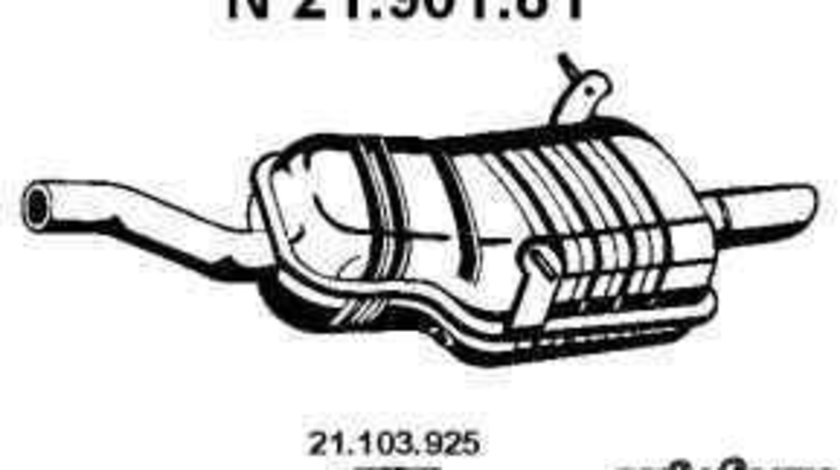 Toba esapament finala BMW 3 Touring (E46) EBERSPÄCHER 21.901.81