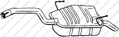 Toba esapament finala CITROEN C8 (EA, EB) (2002 - 2016) BOSAL 190-905 piesa NOUA