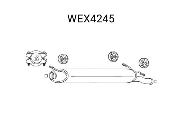 Toba esapament finala CITROEN XSARA Cupe (N0) (1998 - 2005) QWP WEX4245 piesa NOUA