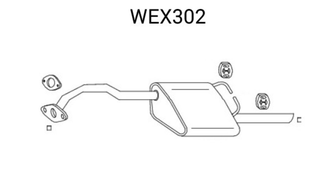 Toba esapament finala DAEWOO LEGANZA (KLAV) (1997 - 2004) QWP WEX302 piesa NOUA