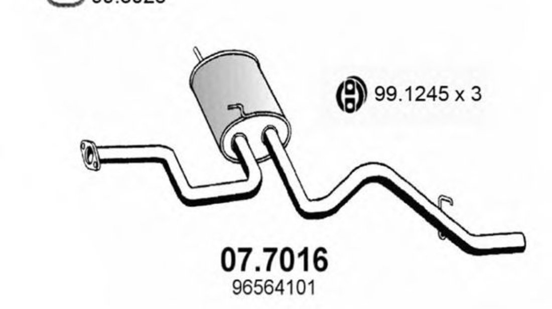 Toba esapament finala DAEWOO MATIZ (KLYA) (1998 - 2016) ASSO 07.7016 piesa NOUA