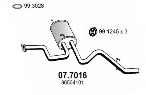 Toba esapament finala DAEWOO MATIZ (KLYA) (1998 - 2016) ASSO 07.7016 piesa NOUA