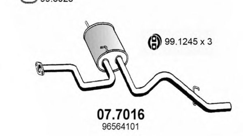 Toba esapament finala DAEWOO MATIZ (KLYA) (1998 - 2016) ASSO 07.7016 piesa NOUA