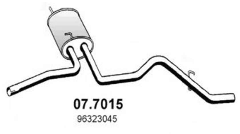 Toba esapament finala DAEWOO MATIZ (KLYA) (1998 - 2016) ASSO 07.7015 piesa NOUA