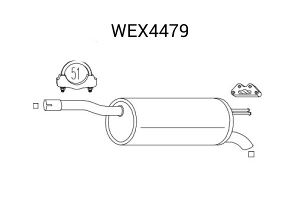 Toba esapament finala FIAT DOBLO Cargo (223) (2000 - 2016) QWP WEX4479 piesa NOUA