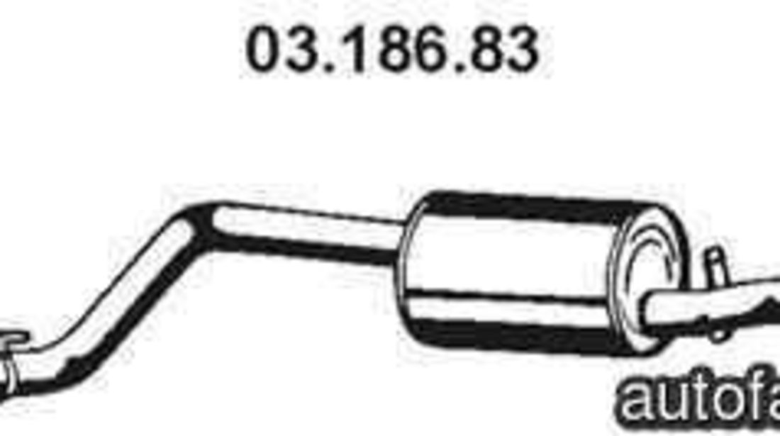 Toba esapament finala FIAT PANDA (141A_) EBERSPÄCHER 03.186.83