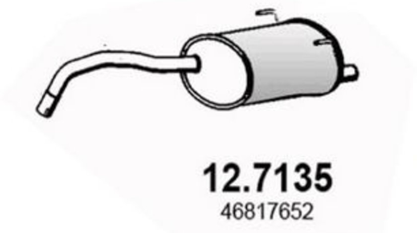 Toba esapament finala FIAT PANDA (169) (2003 - 2016) ASSO 12.7135 piesa NOUA