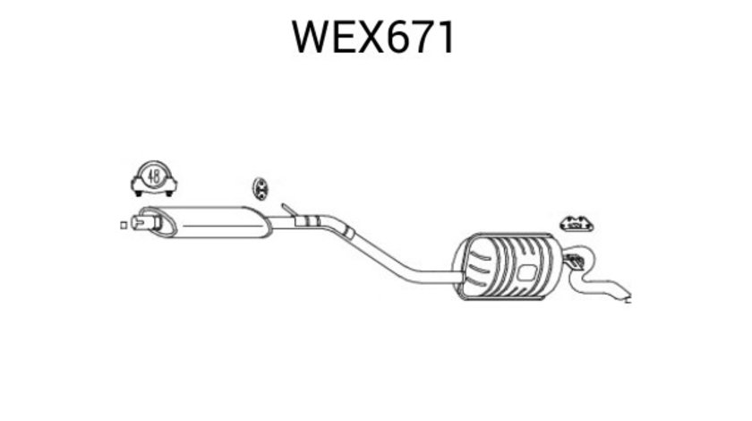 Toba esapament finala FIAT PUNTO (176) (1993 - 1999) QWP WEX671 piesa NOUA