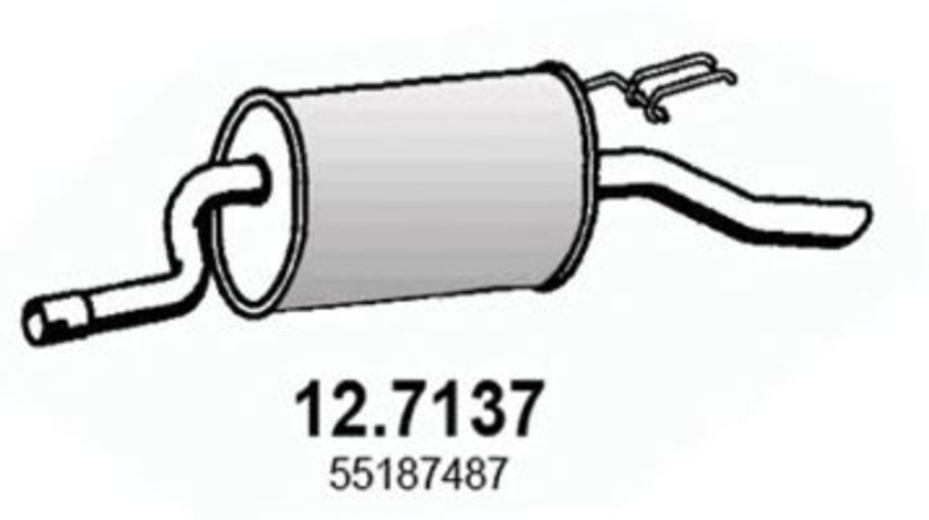 Toba esapament finala FIAT PUNTO (188) (1999 - 2016) ASSO 12.7137 piesa NOUA