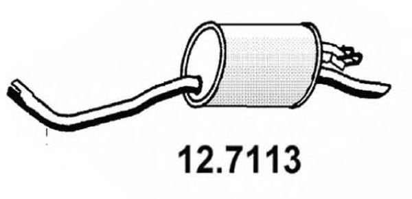 Toba esapament finala FIAT PUNTO Van (176L) (1996 - 2000) ASSO 12.7113 piesa NOUA