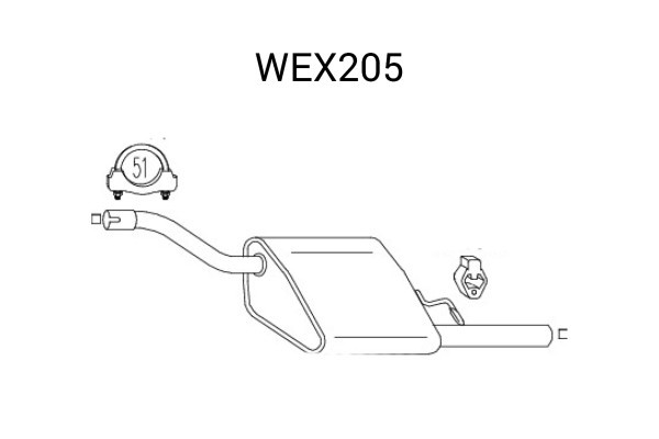 Toba esapament finala FORD FOCUS Combi (DNW) (1999 - 2007) QWP WEX205 piesa NOUA