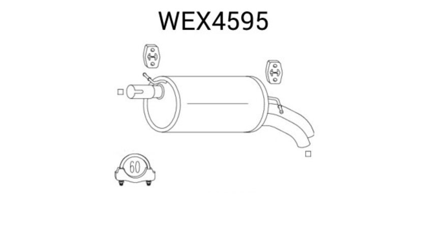 Toba esapament finala FORD GALAXY (WGR) (1995 - 2006) QWP WEX4595 piesa NOUA