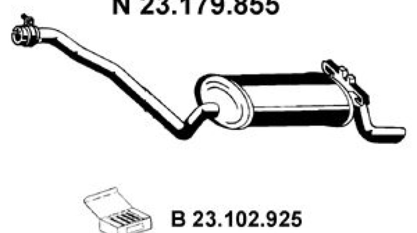 Toba esapament finala MERCEDES-BENZ 190 W201 Producator EBERSPÄCHER 23.179.855