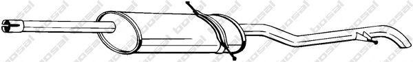 Toba esapament finala MERCEDES VANEO (414) (2002 - 2005) BOSAL 286-555 piesa NOUA