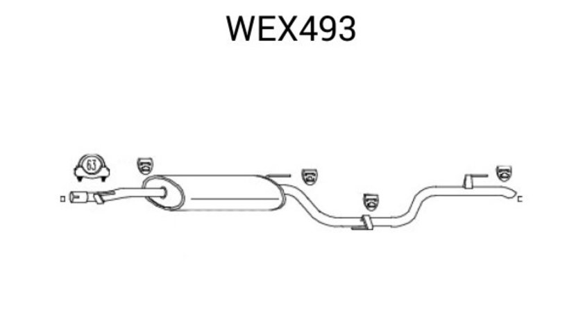 Toba esapament finala MERCEDES VITO caroserie (638) (1997 - 2003) QWP WEX493 piesa NOUA