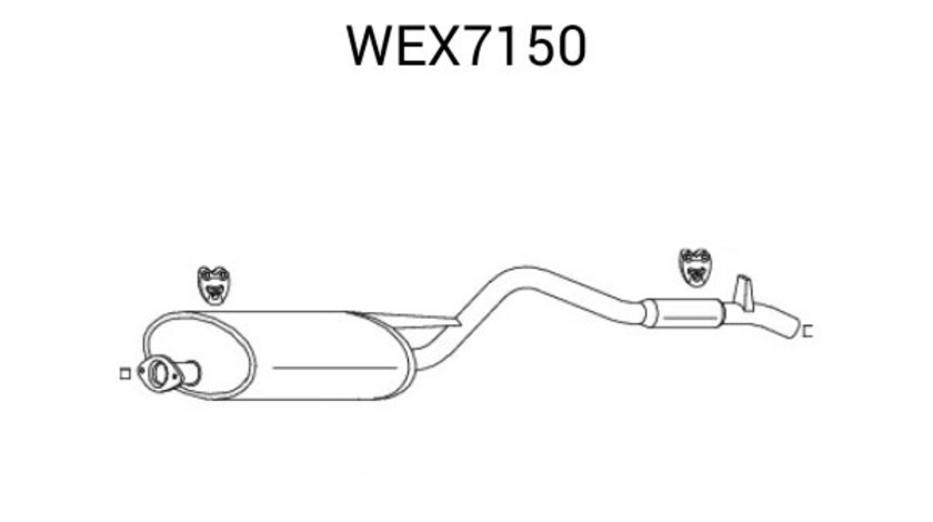 Toba esapament finala MITSUBISHI L 200 (K7, K6) (1996 - 2007) QWP WEX7150 piesa NOUA