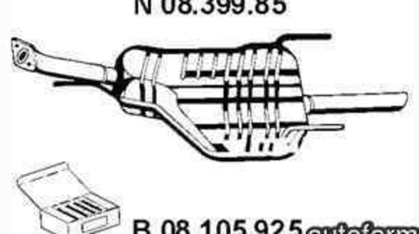 Toba esapament finala OPEL ASTRA F CLASSIC combi EBERSPÄCHER 08.399.85